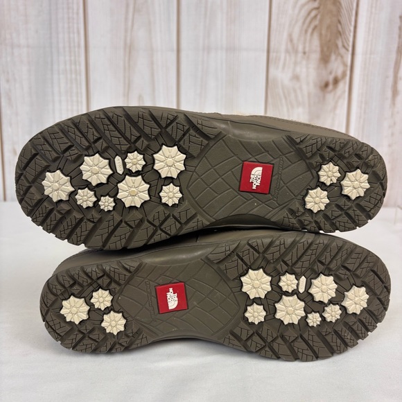 The North Face Nuptse Purna Waterproof Mid-Calf Faux Fur Boots Ivory Size 8.5 - Picture 12 of 16